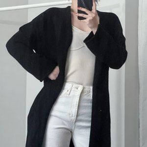 Black Long Knitted Cardigan